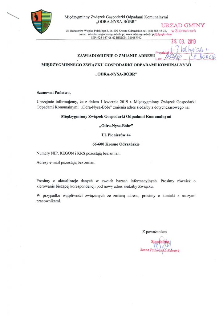 Skan ogłoszenia urzędu